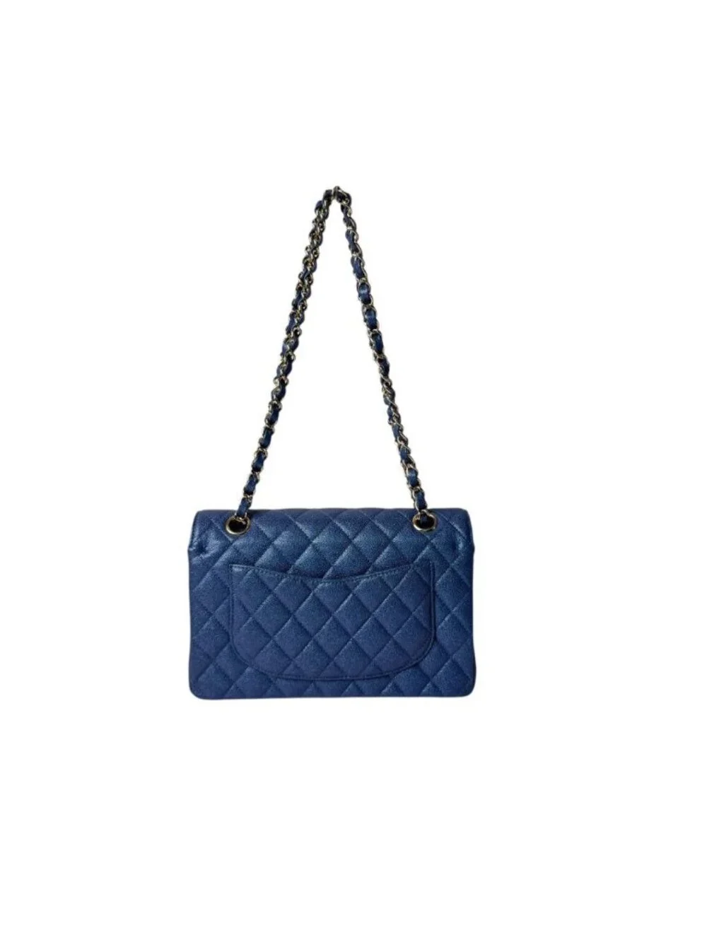 Chanel Quilted 23 Caviar Leather Double Flap Shoulder Bag